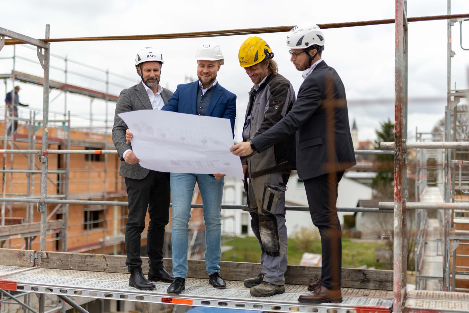 Unsere Bauleiter auf der Baustelle