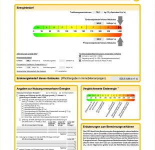 Energieausweis Wohngebäude